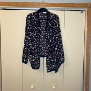 Maurices black floral bomber jacket